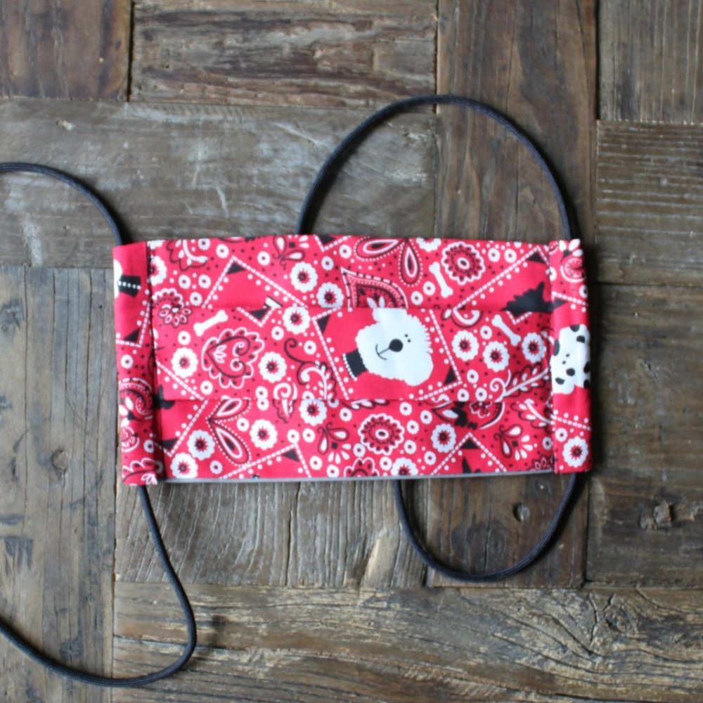Face mask 100% Cotton Bandanna Print Made in USA